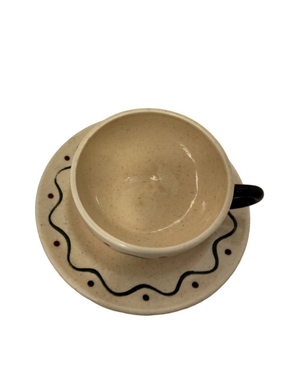Metlox Poppytrail Green Rooster Tea Cup Saucer Lot 4 Sets California Pottery - Picture 8 of 15